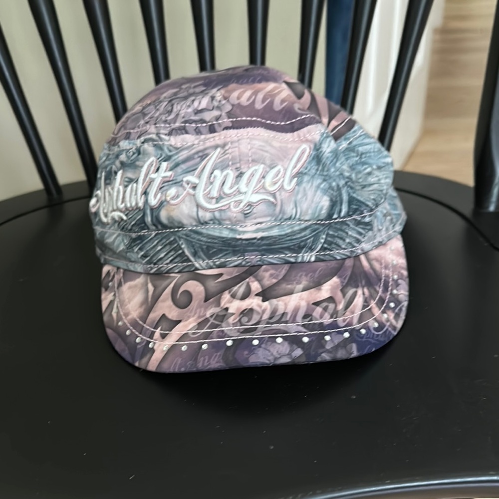 Hot leathers Motorcycle hat - asphalt  Angel Women's in Multicolor